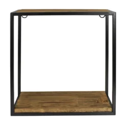 HomArt - Milo Shelf, Wood & Metal - Sq, Sm Home