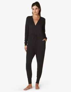 Beyond Yoga Women's Cozy Fleece Jumpsuit | Black