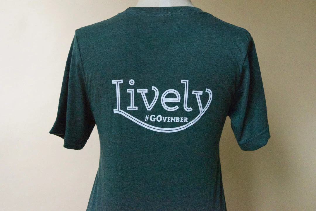 Lively Athletics Tops #GOvember Tee | Heather Forest 7 Lively Athletics Tops #GOvember Tee | Heather Forest