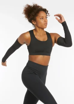 Oiselle Running Lux Armwarmers | Black/Black