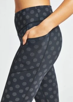 Oiselle Firecracker Reflective 3/4 Tights | Black/Daring Dots 13 Oiselle Firecracker Reflective 3/4 Tights | Black/Daring Dots