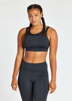 Oiselle Women's Sisters Bra | Black Bras & Undies