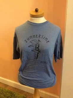 Lively Athletics Summertime Tee | Heather Blue Tops