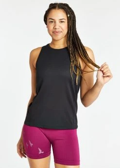 Oiselle Flyout Trail Tank | Black/Black