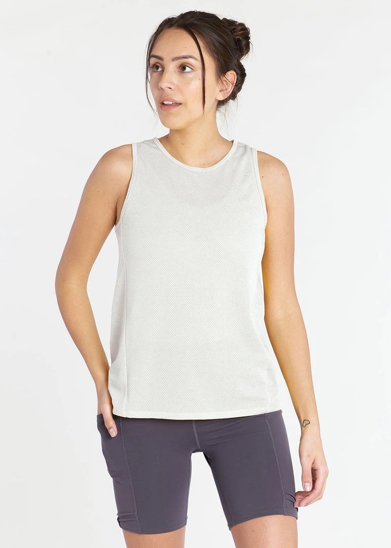 Oiselle Flyout Trail Tank | White/Silver Tops 3 Oiselle Flyout Trail Tank | White/Silver Tops