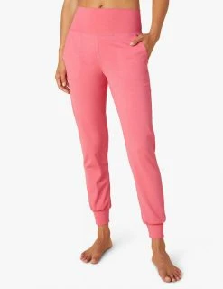 Beyond Yoga Women's Rib Jogger | Pink Crush Heather