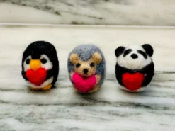 Homebaked Oak Park Tiny Hand-Felted Animal Valentines Locally Made Products