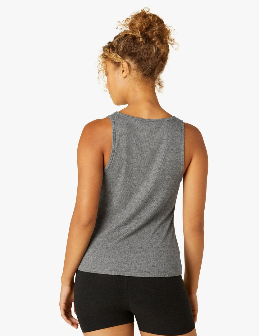 Beyond Yoga Women's Take The Plunge Tank | Mid-Heather Gray 6 Beyond Yoga Women's Take The Plunge Tank | Mid-Heather Gray