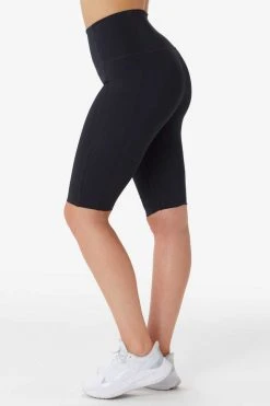 Lole Women's Burst Ultra-High Bikers | Black Beauty Bottoms