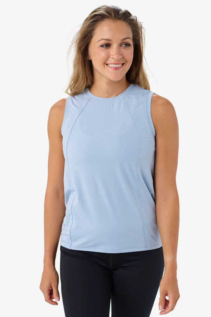 Lole Women's Fancy Tank | Fog Blue 3 Lole Women's Fancy Tank | Fog Blue