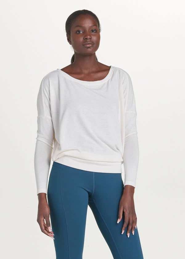 Lole Lounge Women's Downtown Long Sleeve | Gardenia 3 Lole Lounge Women's Downtown Long Sleeve | Gardenia