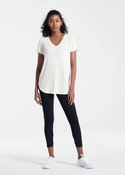 Lole Women's Agda Short Sleeve | Gardenia Tops