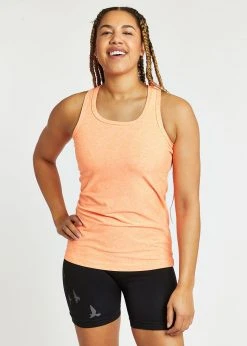 Oiselle Tops Lux Long Tank | Crackle/White