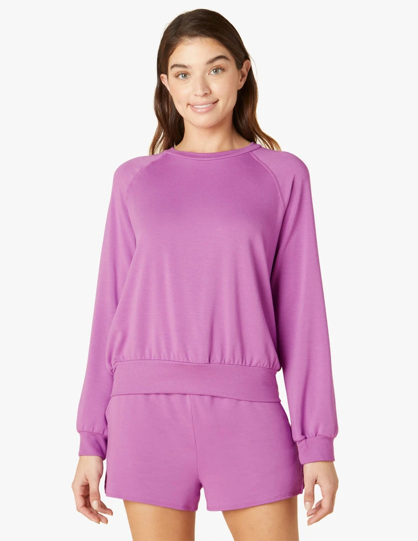 Beyond Yoga Tops Women's Good Company Crew | Bright Iris 3 Beyond Yoga Tops Women's Good Company Crew | Bright Iris
