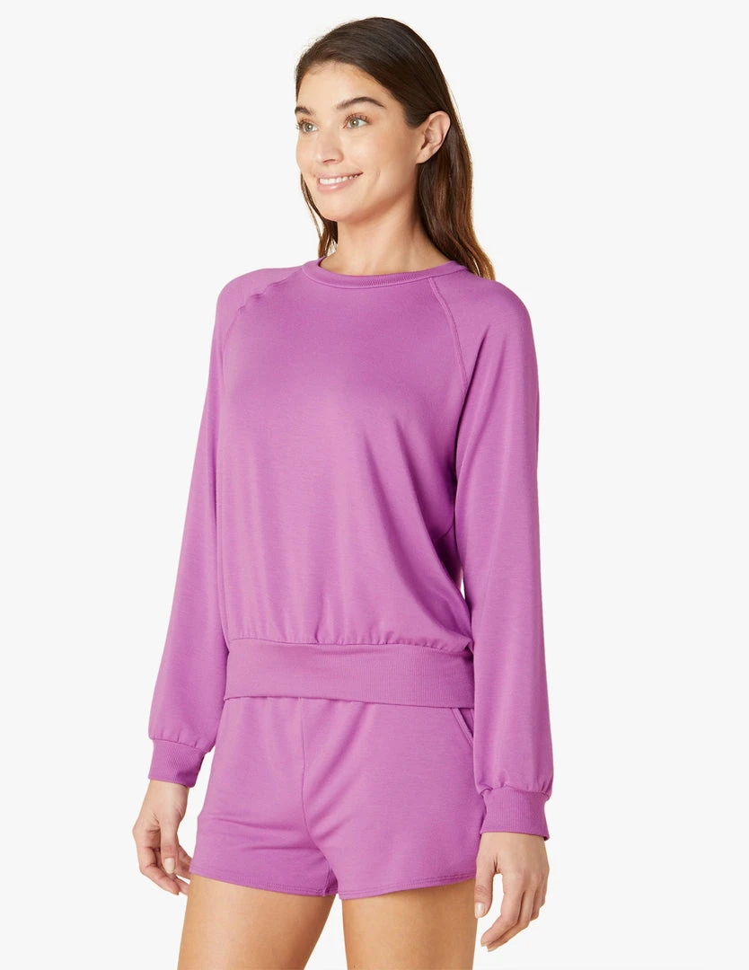 Beyond Yoga Tops Women's Good Company Crew | Bright Iris 4 Beyond Yoga Tops Women's Good Company Crew | Bright Iris