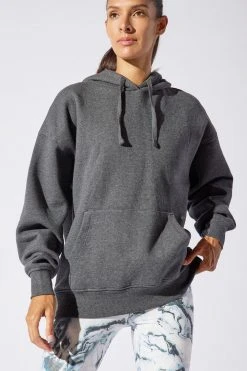 MPG Tops Women's Nina Hoodie | Heather Charcoal