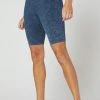 MPG Women's Freya High-Waisted Biker Short | Washed Teal Bottoms