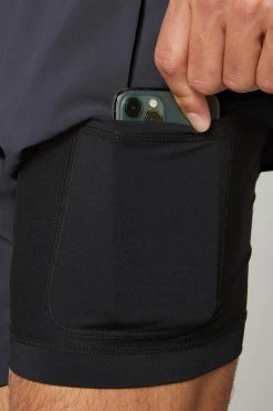 MPG Men's Catch Stride Short | 7" Purple Charcoal 8 MPG Men's Catch Stride Short | 7