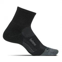 Feetures Men Cushioned Merino Quarter | Charcoal