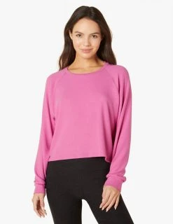 Beyond Yoga Women's Slouchy Pullover | Hibiscus Pink