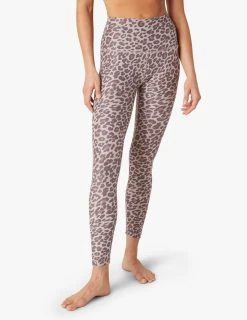Beyond Yoga Bottoms Women's Midi | Chai Cocoa Brown Leopard