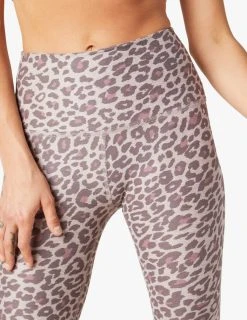 Beyond Yoga Bottoms Women's Midi | Chai Cocoa Brown Leopard