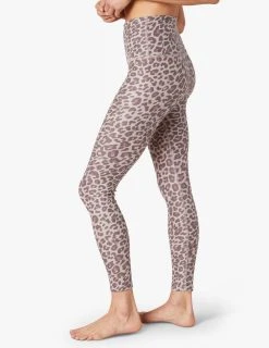Beyond Yoga Bottoms Women's Midi | Chai Cocoa Brown Leopard