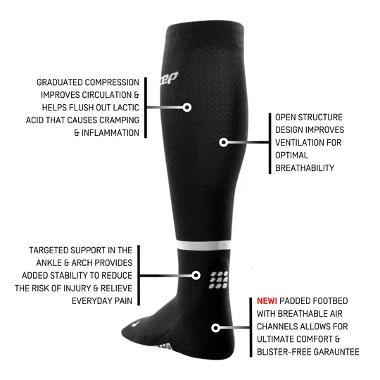 CEP Gear Women's Tall Compression Sock 4.0 | Black 5 CEP Gear Women's Tall Compression Sock 4.0 | Black