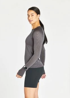 Oiselle Women's Flow Long Sleeve | Black/Obsidian