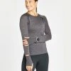 Oiselle Women's Flow Long Sleeve | Black/Obsidian 2 Oiselle Women's Flow Long Sleeve | Black/Obsidian