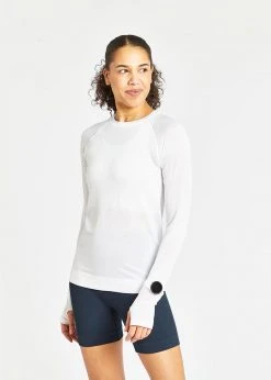 Oiselle Women's Flow Long Sleeve | White/White