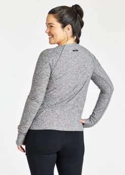 Oiselle Tops Women's Light Lux Long Sleeve | Obisidian/White