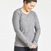 Oiselle Tops Women's Light Lux Long Sleeve | Obisidian/White 1 Oiselle Tops Women's Light Lux Long Sleeve | Obisidian/White