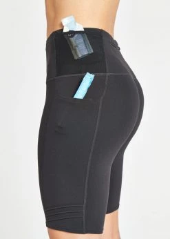 Oiselle Women's Long Pocket Jogger Shorts | Black Bottoms 25 Oiselle Women's Long Pocket Jogger Shorts | Black Bottoms