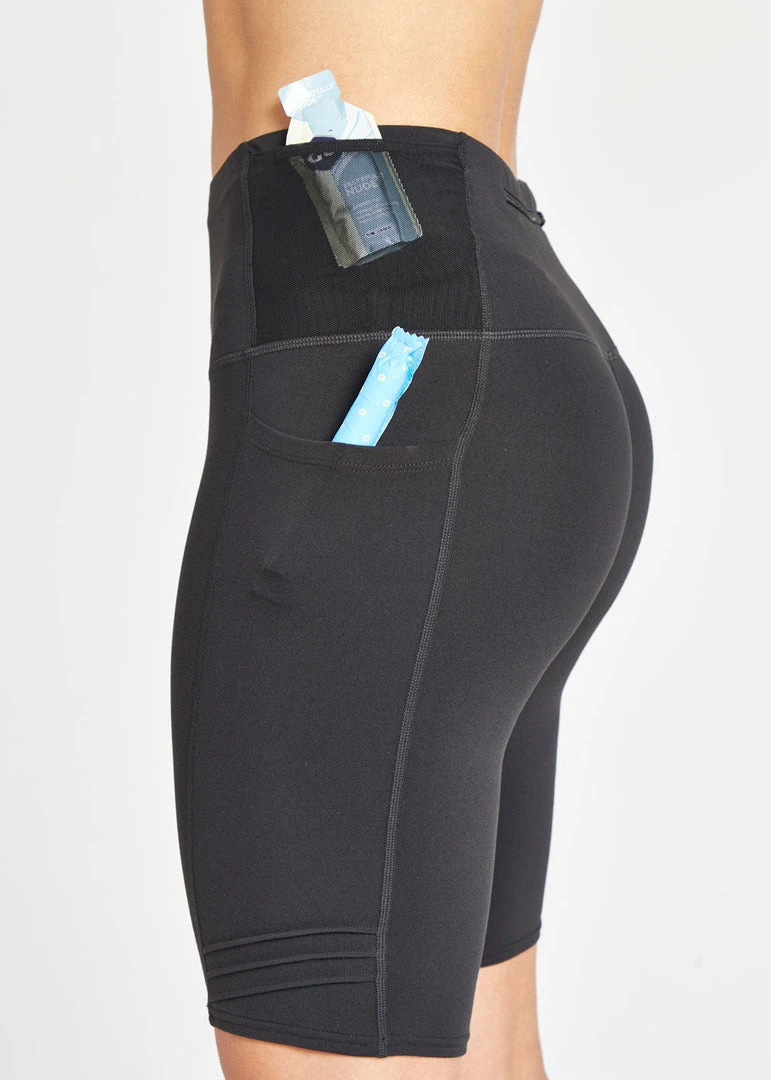 Oiselle Women's Long Pocket Jogger Shorts | Black Bottoms 14 Oiselle Women's Long Pocket Jogger Shorts | Black Bottoms