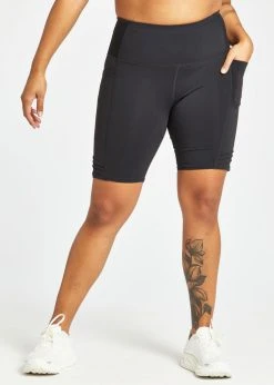 Oiselle Women's Long Pocket Jogger Shorts | Black Bottoms 15 Oiselle Women's Long Pocket Jogger Shorts | Black Bottoms