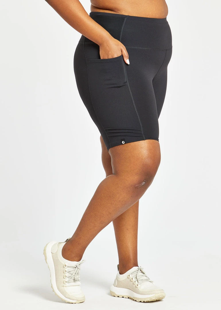 Oiselle Women's Long Pocket Jogger Shorts | Black Bottoms 8 Oiselle Women's Long Pocket Jogger Shorts | Black Bottoms