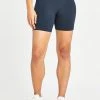 Oiselle Bottoms Women's Long Ribbed Shorts | Ink Blue 2 Oiselle Bottoms Women's Long Ribbed Shorts | Ink Blue