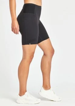 Oiselle Women's Mid Pocket Jogger Shorts | Black Bottoms 10 Oiselle Women's Mid Pocket Jogger Shorts | Black Bottoms