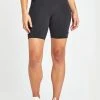 Oiselle Women's Mid Pocket Jogger Shorts | Black Bottoms