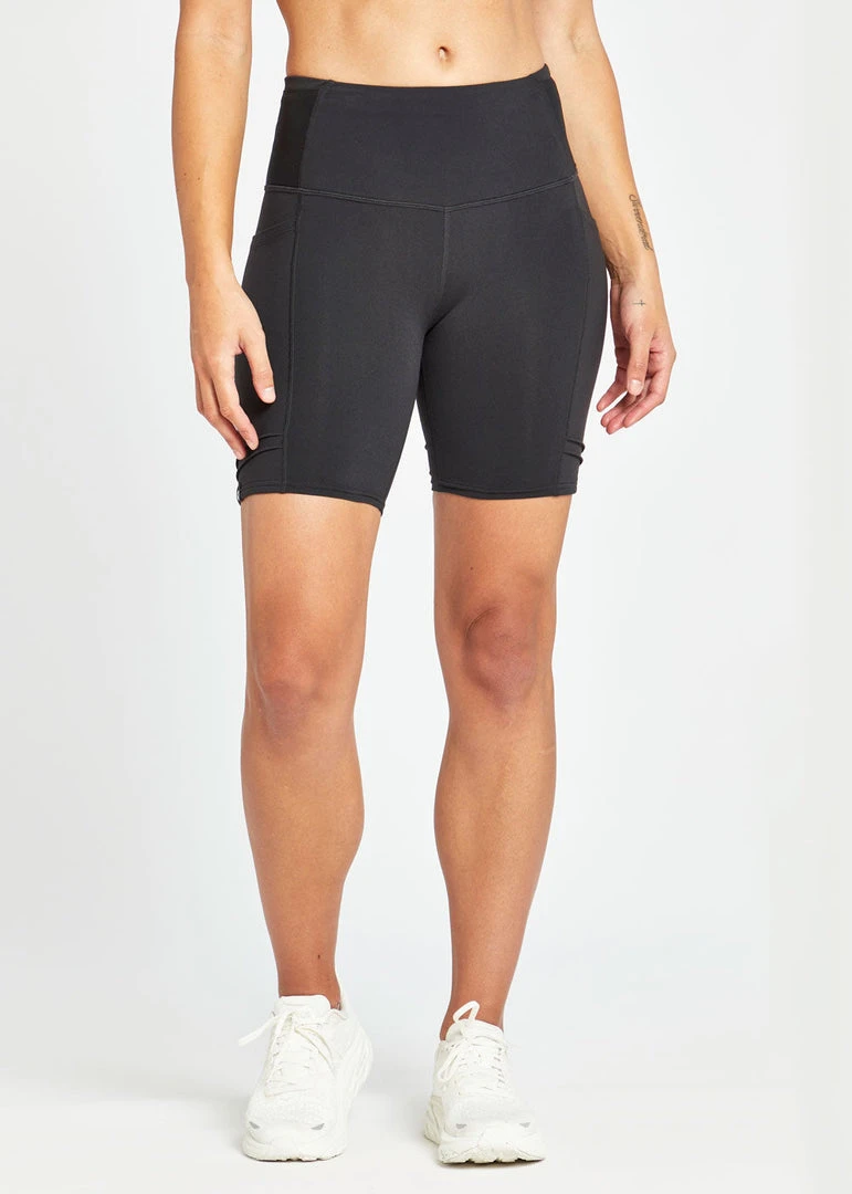 Oiselle Women's Mid Pocket Jogger Shorts | Black Bottoms 3 Oiselle Women's Mid Pocket Jogger Shorts | Black Bottoms