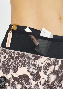 Oiselle Women's Toolbelt Roga Shorts | Rose Botanical Print Bottoms 14 Oiselle Women's Toolbelt Roga Shorts | Rose Botanical Print Bottoms