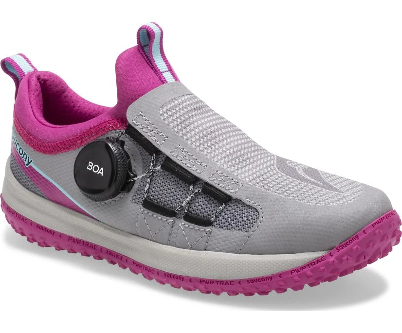 Saucony Kids' Switchback 2.0 | Grey/Magenta 3 Saucony Kids' Switchback 2.0 | Grey/Magenta