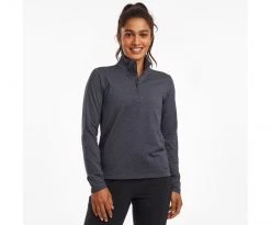 Saucony Women's Sunday 1/4 Zip | Blue Nights Heather Activewear