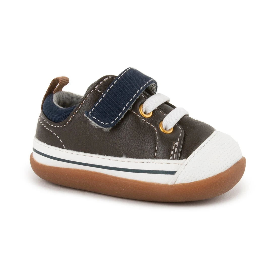 See Kai Run Baby Stevie II | Brown Leather/Blue 3 See Kai Run Baby Stevie II | Brown Leather/Blue