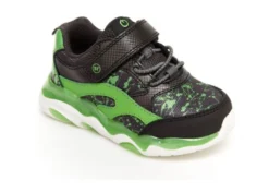 Stride Rite Little Kids' Light-Up Swirl | Black/Lime