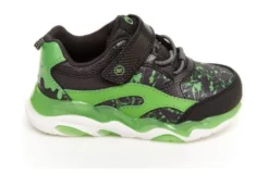 Stride Rite Little Kids' Light-Up Swirl | Black/Lime