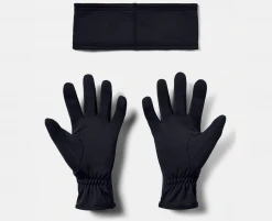 Under Armour Men Run Headband/Glove Set | Black