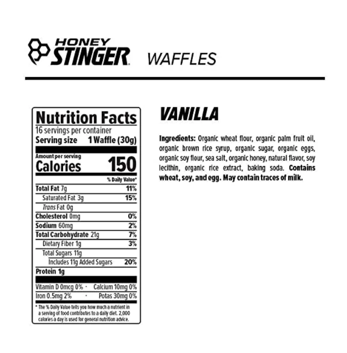Honey Stinger Waffles Fuel & Recovery 8 Honey Stinger Waffles Fuel & Recovery