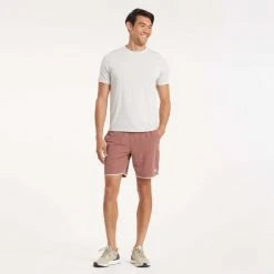 Vuori Men's Banks Short | Terracotta Linen Texture 14 Vuori Men's Banks Short | Terracotta Linen Texture